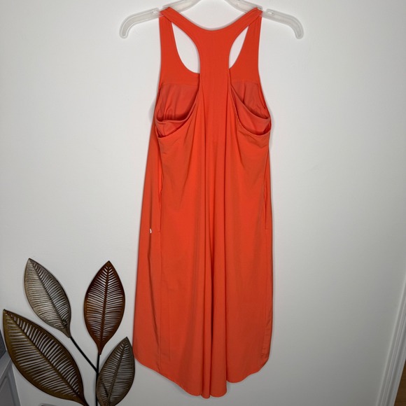 Halara Everyday Activity Dress Orange Breezefull Racerback Built-in Bra Pockets - Picture 7 of 10